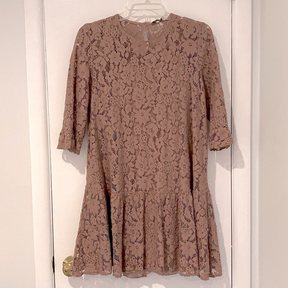 Motel Dusty Rose Lace Dress